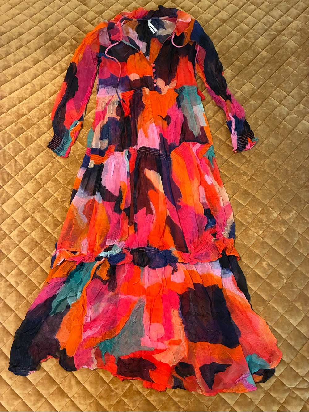 The Marais Printed Tiered Maxi Dress - Picture 2 of 3